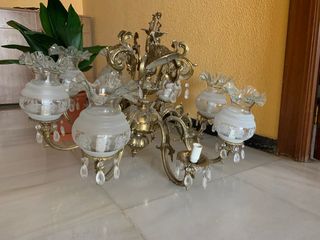 Lámpara bronce  vintage