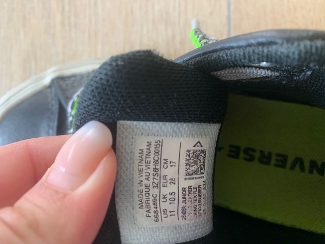 Converse bota piel niño