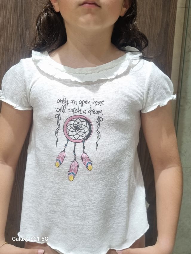 Camiseta niña NANOS manga corte talla 8