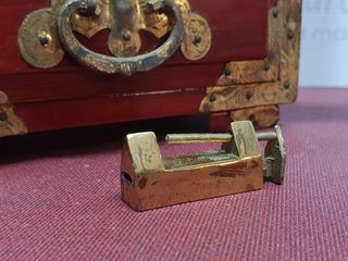 Antiguo joyero armario chino - lacado jade