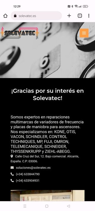 Reparación variadores y placas de ascensor