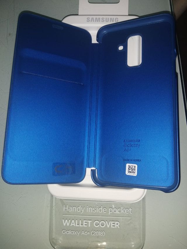 Custodia portafoglio per Samsung Galaxy A6+(2018) Blu