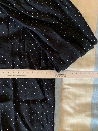 Camisa negra de lunares blancos, Mango, t.S