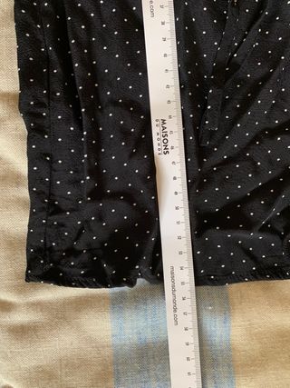 Camisa negra de lunares blancos, Mango, t.S