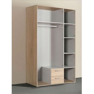 Armario 3 puertas con espejo blanco o roble