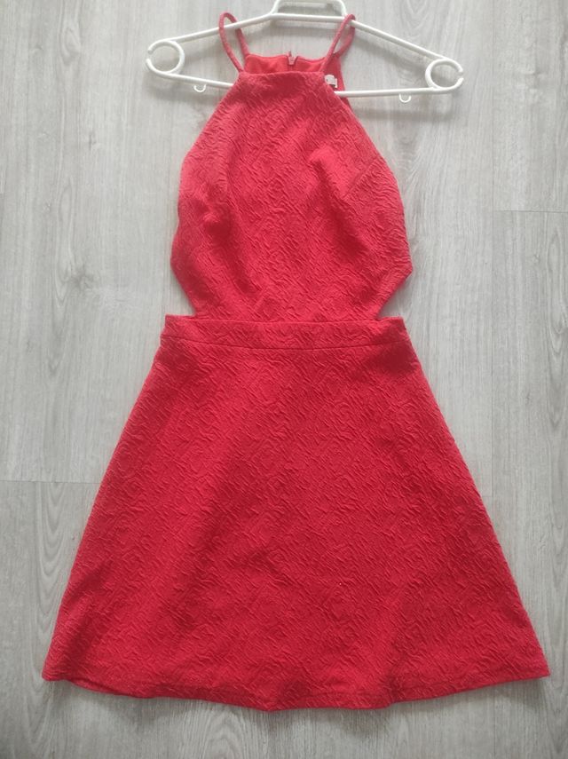 Vestido verano rojo Bershka