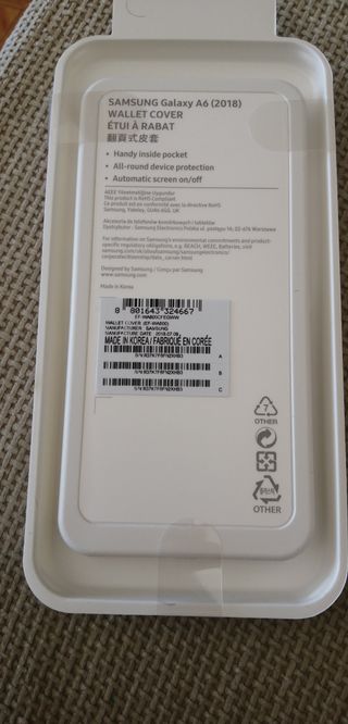 Funda cartera Samsung Galaxy A6 (5.6"),dorado