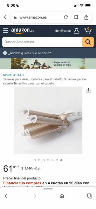 Rizador de pelo de 3 barriles