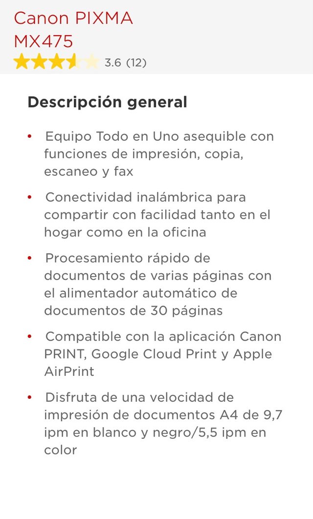 Impresora escáner Canon