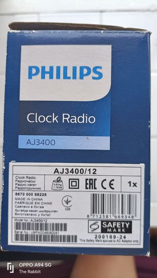 Philips radio despertador a estrenar en su caja
