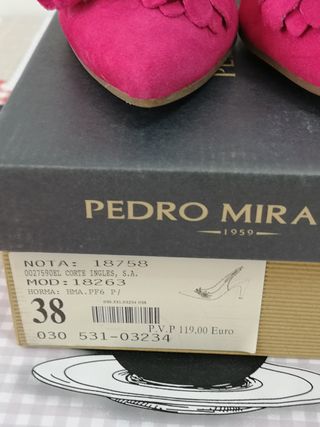 ZAPATOS FUCSIA PEDRO MIRALLES DESTALONADOS