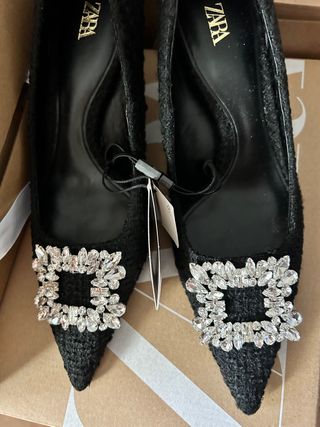 Zapato joya tweed zara