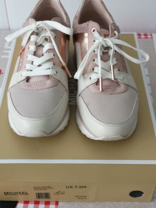 ZAPATILLAS DEPORTIVAS MICHAEL KORS ROSA Y BEIG