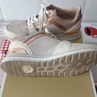 ZAPATILLAS DEPORTIVAS MICHAEL KORS ROSA Y BEIG