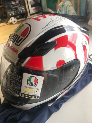Casco AGV K-4 Evo ed. limitada firmado por pilotos