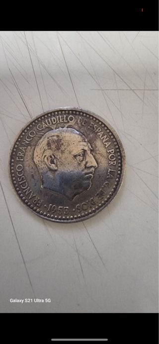 Una peseta de 1953 peseta rubia en buen estado