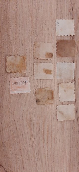 Sellos raros antiguos USA y España franqueados