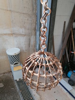 lampadario in bambù