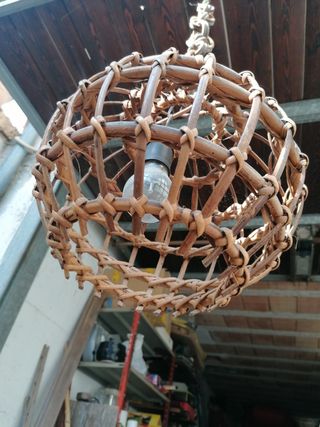 lampadario in bambù