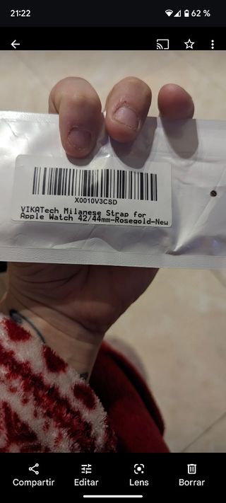 correa para Apple watch en gold rose