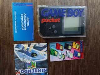 game boy pocket negra y juegos
