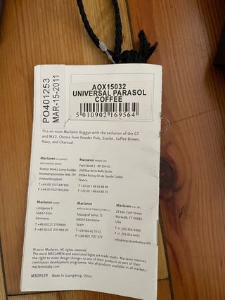 NUEVA-Sombrilla marrón Maclaren