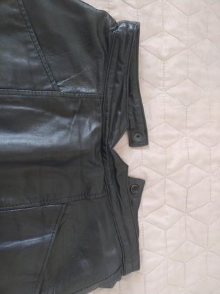 Falda de cuero natural talla 38