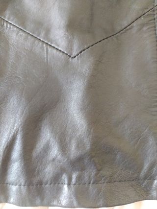Falda de cuero natural talla 38