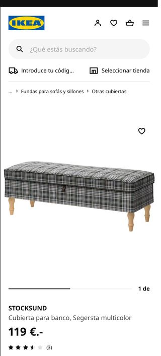 ✅ Nueva Funda Banco stocksund Segersta/mutilcolor