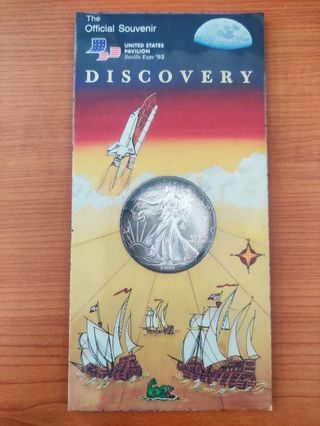 Moneda EAGLE 1oz SELLADO Expo Sevilla 1992