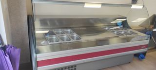 Conjunto Vitrina caliente o refrigerada y neutro