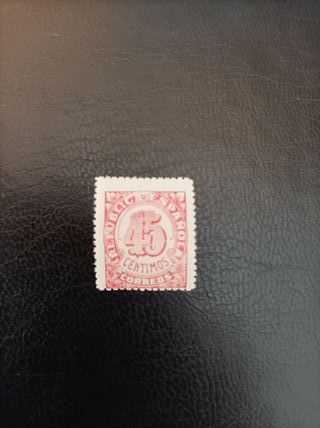 Sello España NE.29 rosa de la serie "cifras" 1938