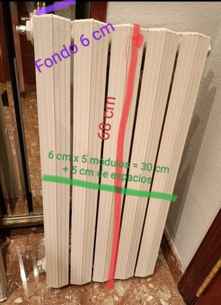 2 Radiadores de 5 y 7 módulos en hierro fundido