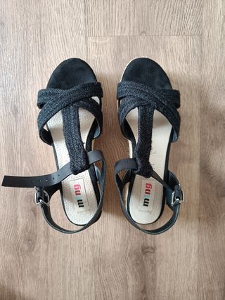 Sandalias de cuña de esparto 