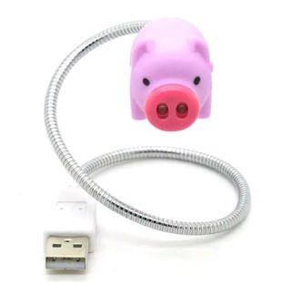 Original cerdito USB LED,luz de noche ajustable.