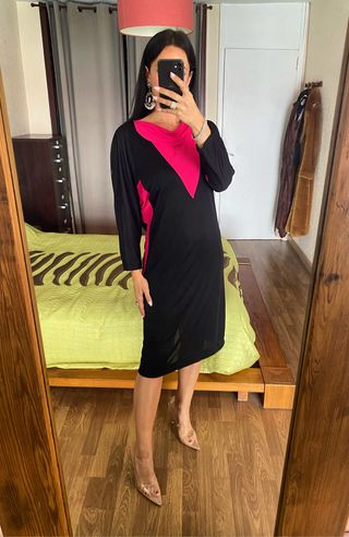 Vestido midi elástico Dusk London talla M/L