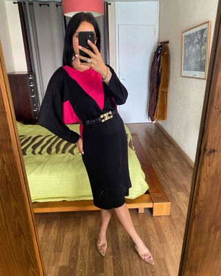 Vestido midi elástico Dusk London talla M/L