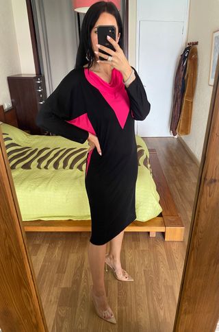 Vestido midi elástico Dusk London talla M/L