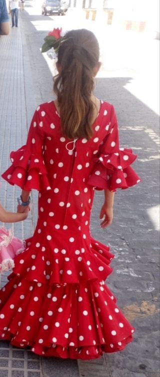 Traje flamenca niña 7 a 8 años