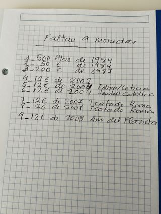 COLECCIÓN MONEDAS DESDE 1975 A 2008 (33 AÑOS)