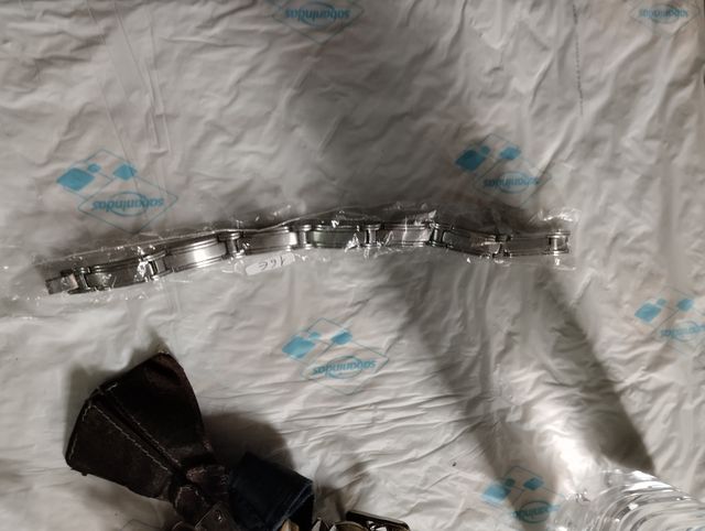 pulseras de rodio y acerox