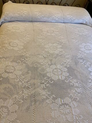 Colcha de crochet de 135 cm