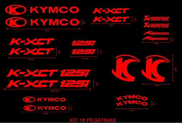 kit pegatinas kymco  k-xct 125