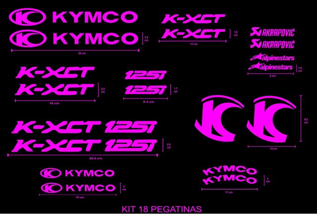 kit pegatinas kymco  k-xct 125
