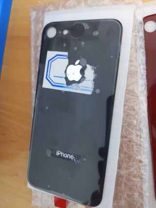 Tapa trasera cristal iPhone 8 nueva, negra, blanca