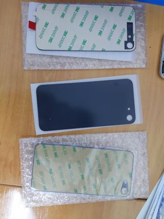 Tapa trasera cristal iPhone 8 nueva, negra, blanca