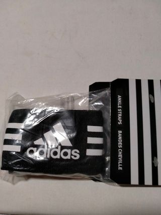 calcio coppia fasce caviglia velcro Adidas nero