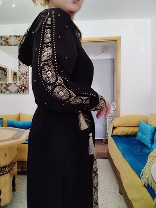 Abaya/Kimono con pantalón y bolso