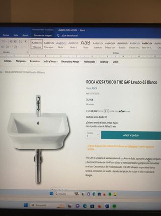 Lavabo ROCA THE GAP - Blanco
