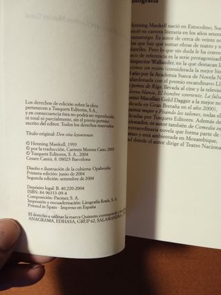 La leona blanca. Henning Mankell